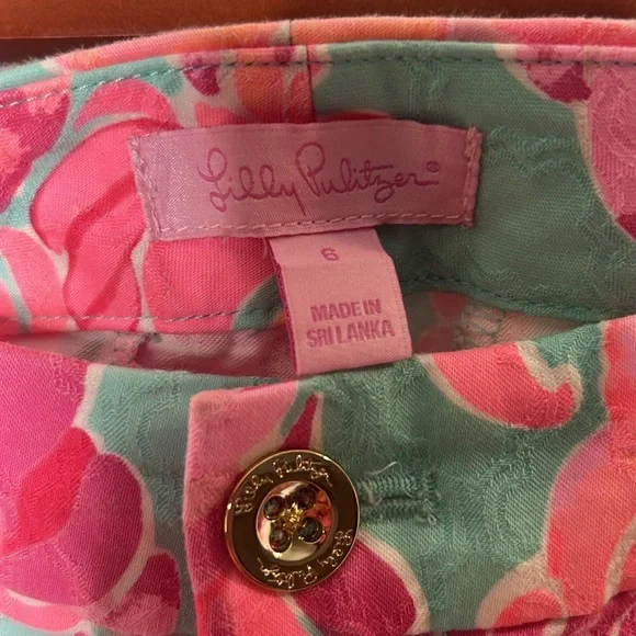 Lilly Pulitzer Straight Leg Pants Size 6 Excellent Condition - Picture 7 of 10